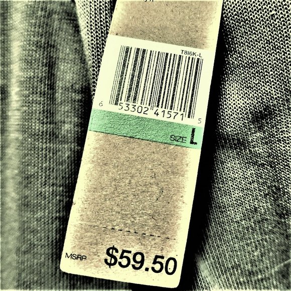 NWT Men Large sweater jacket DKNY Green Full Zip closure V434000S DISCOUNT SHIP! - Picture 5 of 5